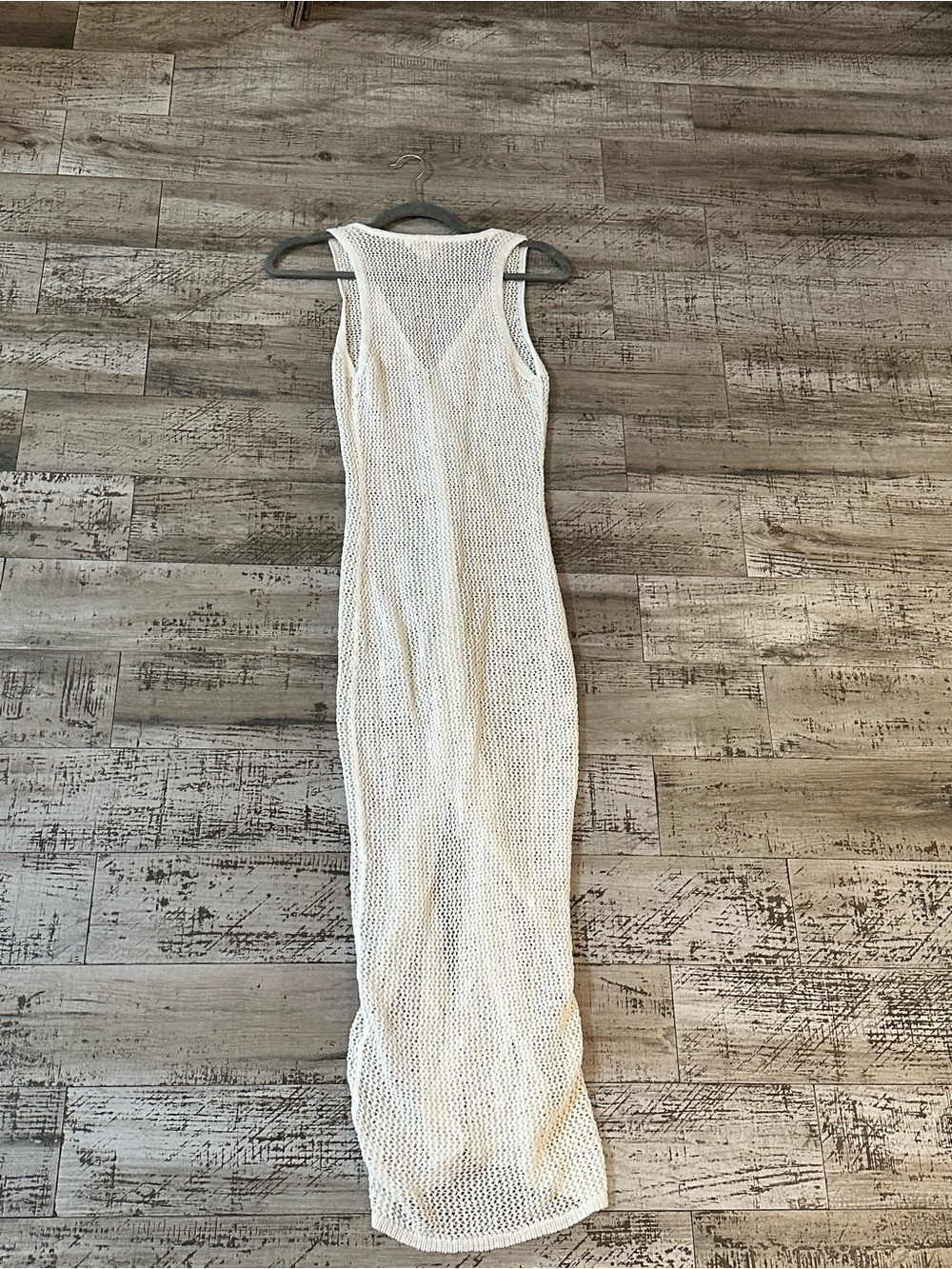 L SPACE Cream Open-Knit Sleeveless Maxi Cover-Up - Picture 5 of 5